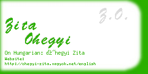 zita ohegyi business card